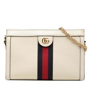 GUCCI Cream Leather Shoulder Bag